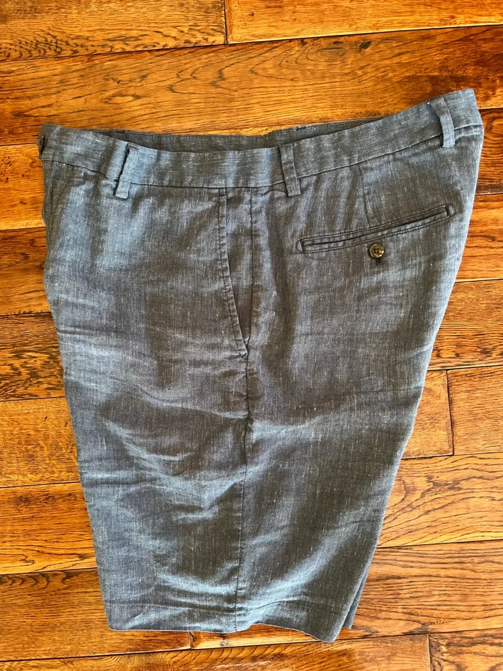 Banana Republic Shorts Men’s Flat Front Linen Blend Light Blue Size 35